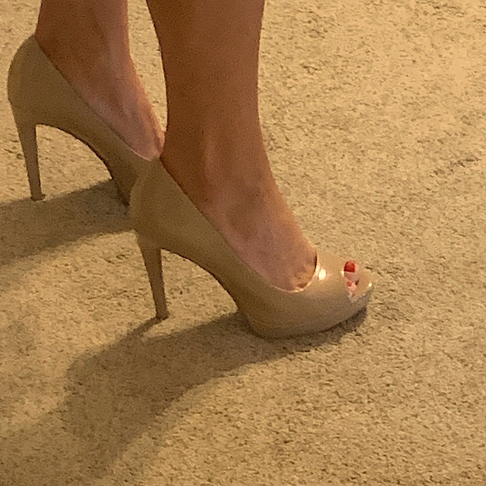 Chinese Laundry Patent Leather Peep Toe Heels